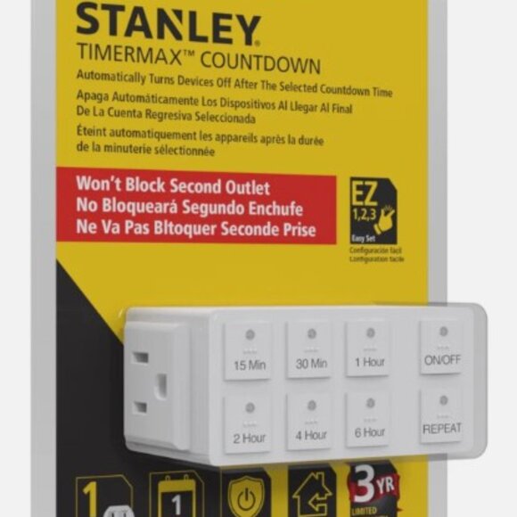 Stanley 3-prong Grounded Digital Countdown Timer w/Repeat function - Picture 1 of 5